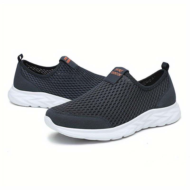 mens casual breathable lightweight mesh slip on walking shoes casual outdoor anti skid sneakers driving shoes details 10