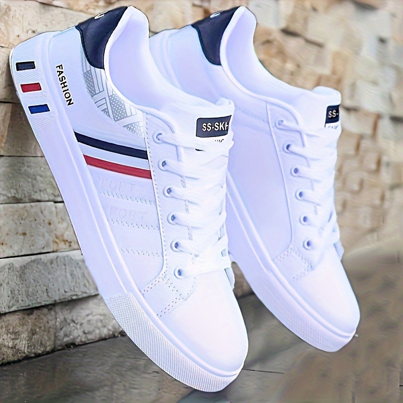 skate shoes, mens skate shoes with good grip lace up pu leather sneakers mens footwear details 0