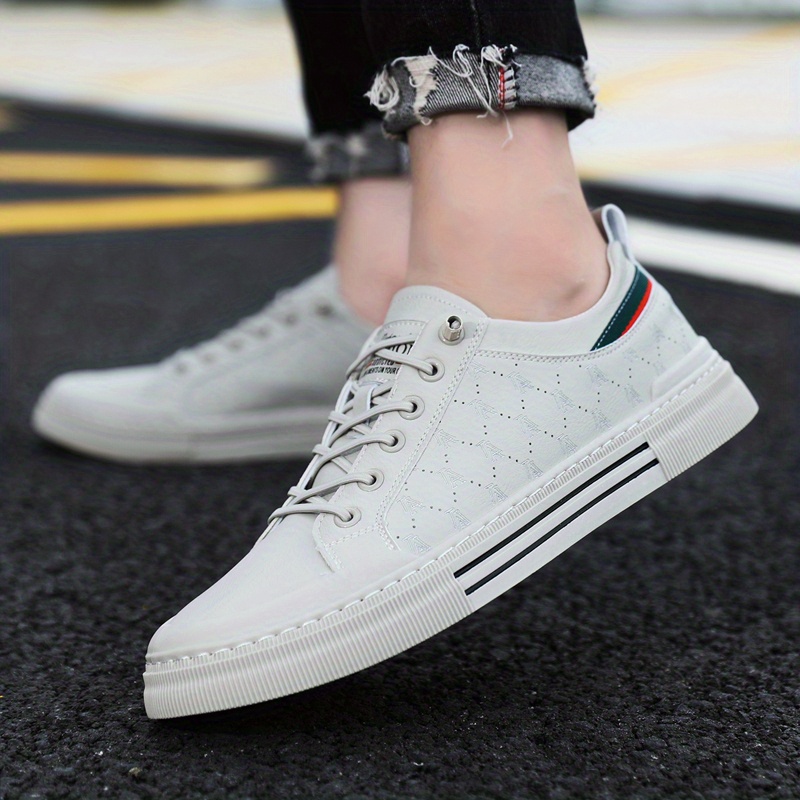 mens trendy solid skate shoes comfy non slip casual sneakers for mens outdoor activities details 10