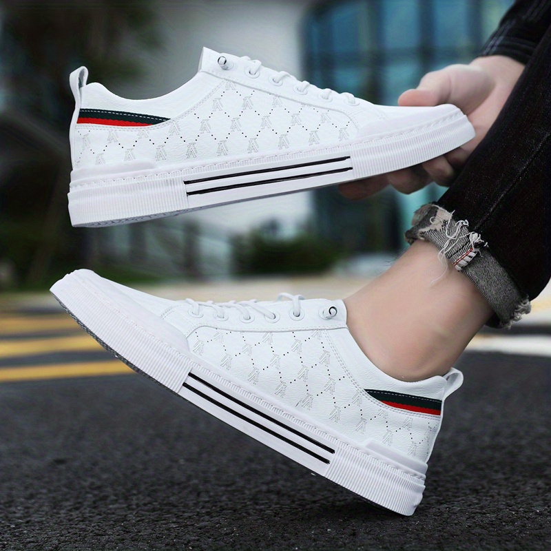 mens trendy solid skate shoes comfy non slip casual sneakers for mens outdoor activities details 12