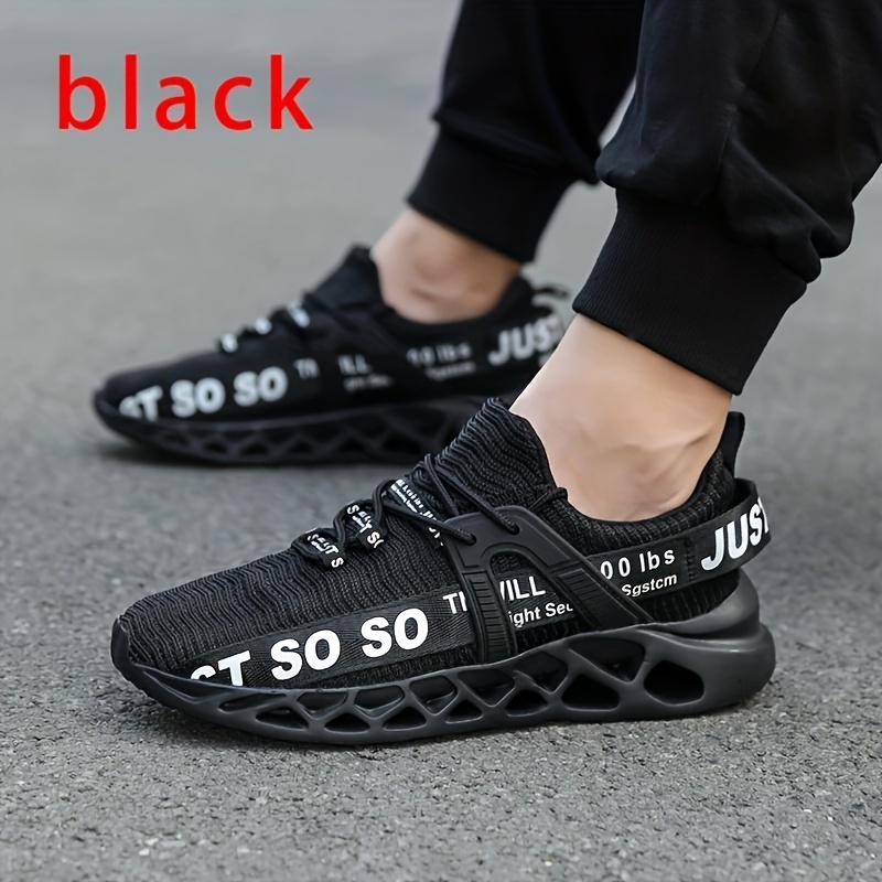 plus size mens blade type shoes shock absorption slip on soft sole non slip sneakers for mens outdoor activities details 2