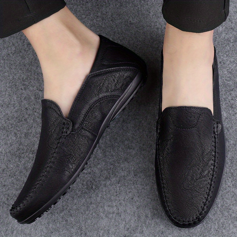 mens stitch detail loafer shoes comfy non slip slip on shoes mens shoes spring and summer details 5