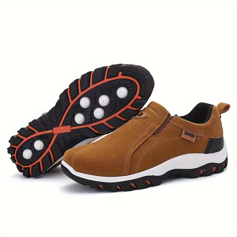 casual sneakers, mens casual sneakers breathable non slip lightweight slip on shoes for outdoor walking running driving spring and autumn details 0