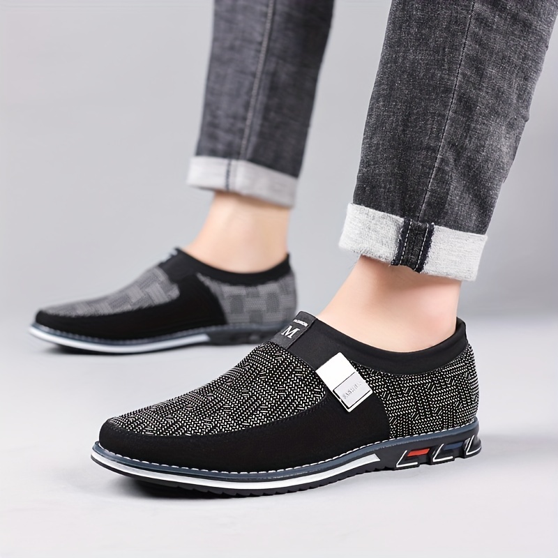 mens smart casual slip on loafers with assorted colors dress up walking shoes details 2